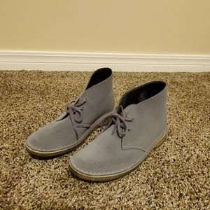 Clark's Desert Boots Blue/Grey Suede sz 8.5